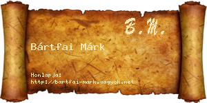 Bártfai Márk névjegykártya